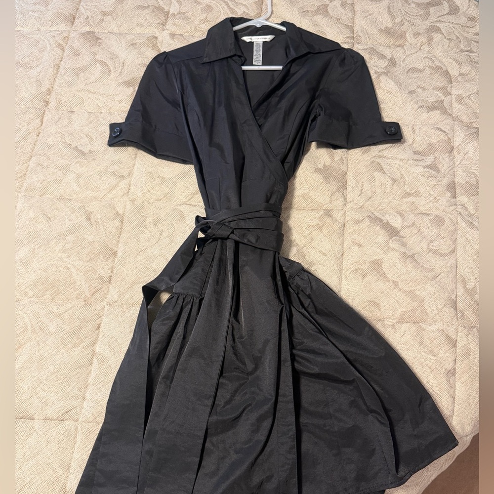 Diane Von Furstenberg Black Wrap Dress